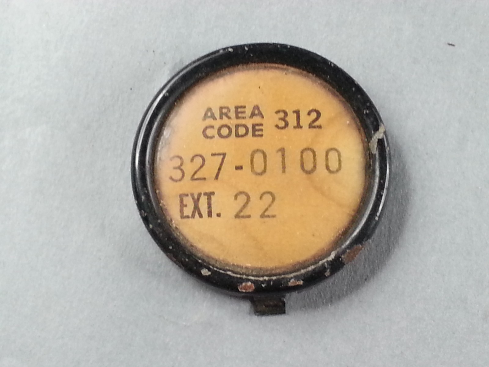 Antique Center Telephone Dial Rotary Number Cover 312-327-0100 Chicago Illinois