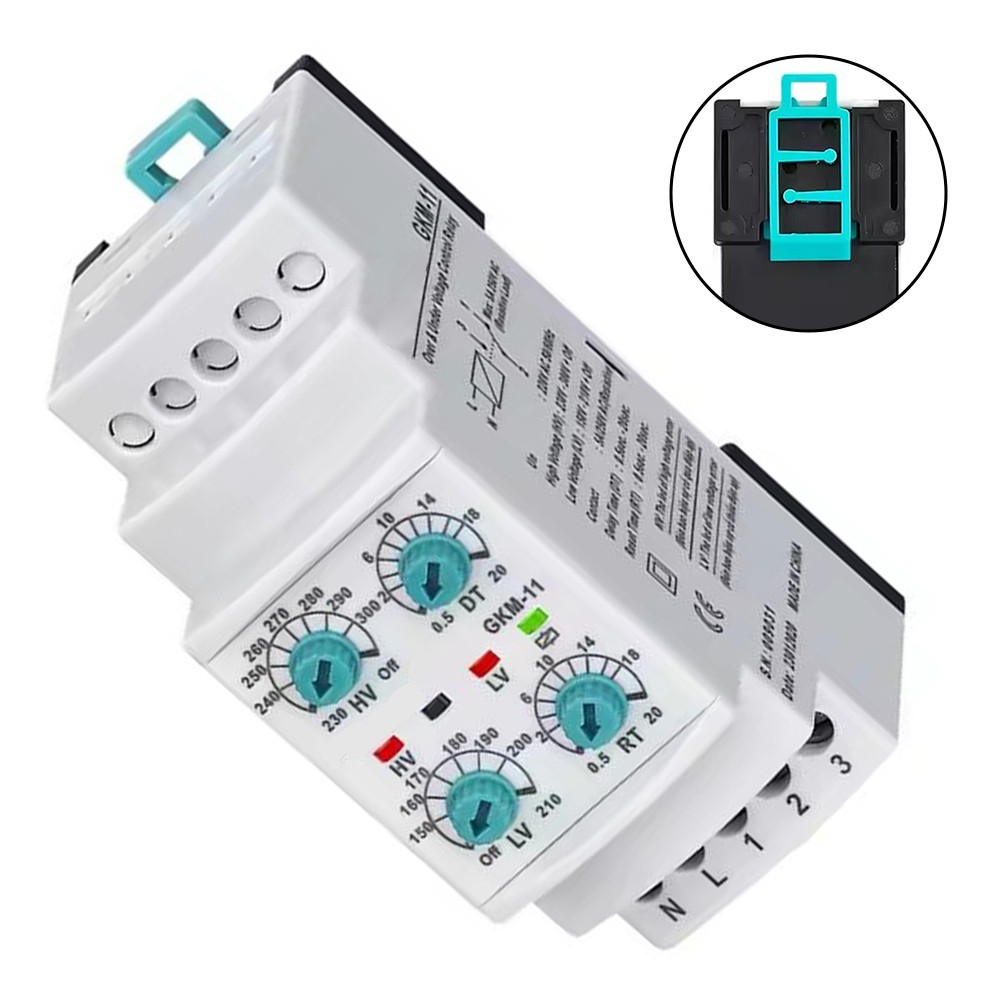 GKM11 three phase overvoltage undervoltage motor protection for relay 220VAC