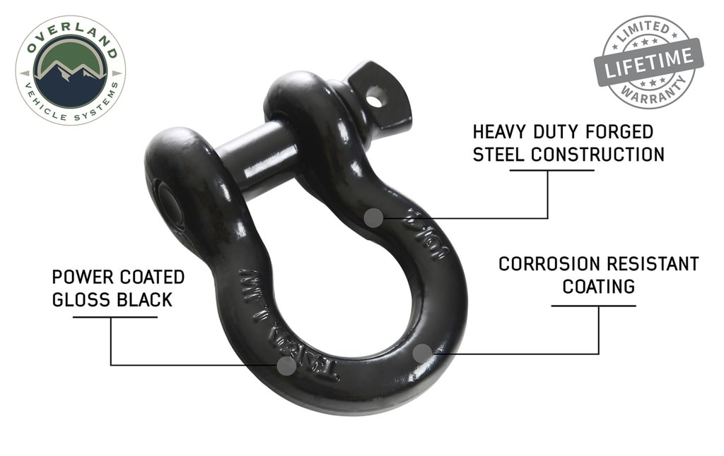Overland Vehicle Systems 19019901 Winch Shackle