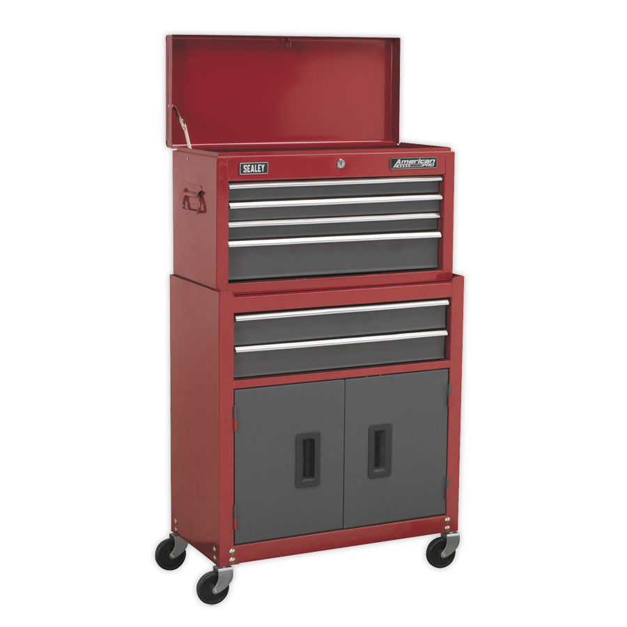 Sealey AP2200BB Topchest & Rollcab Combination 6 Drawer with Ball-Bearing