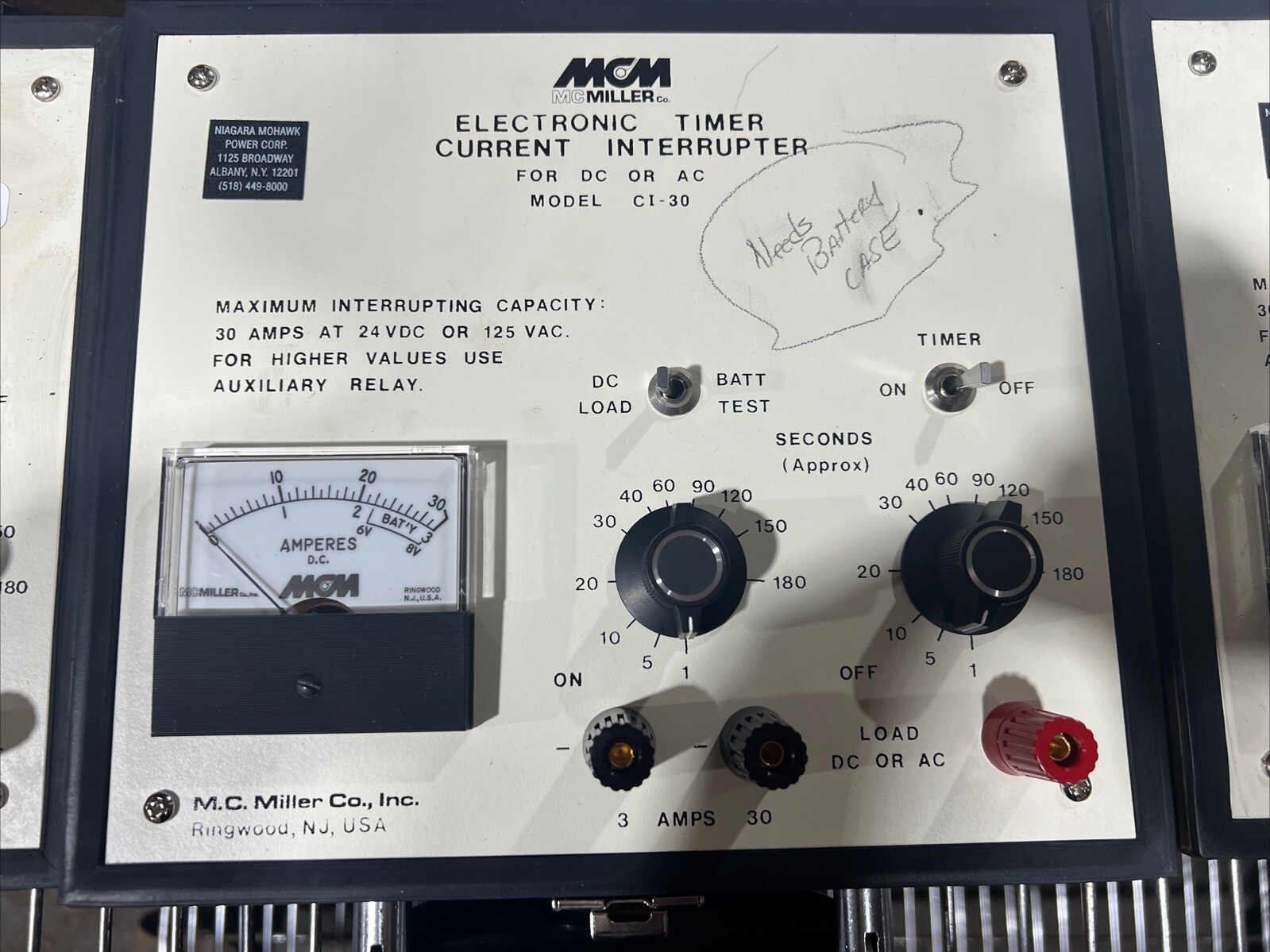 (1) MCM M.C. Miller Co. Inc. Current Interrupter CI-30 AC/DC Electronic Timer.