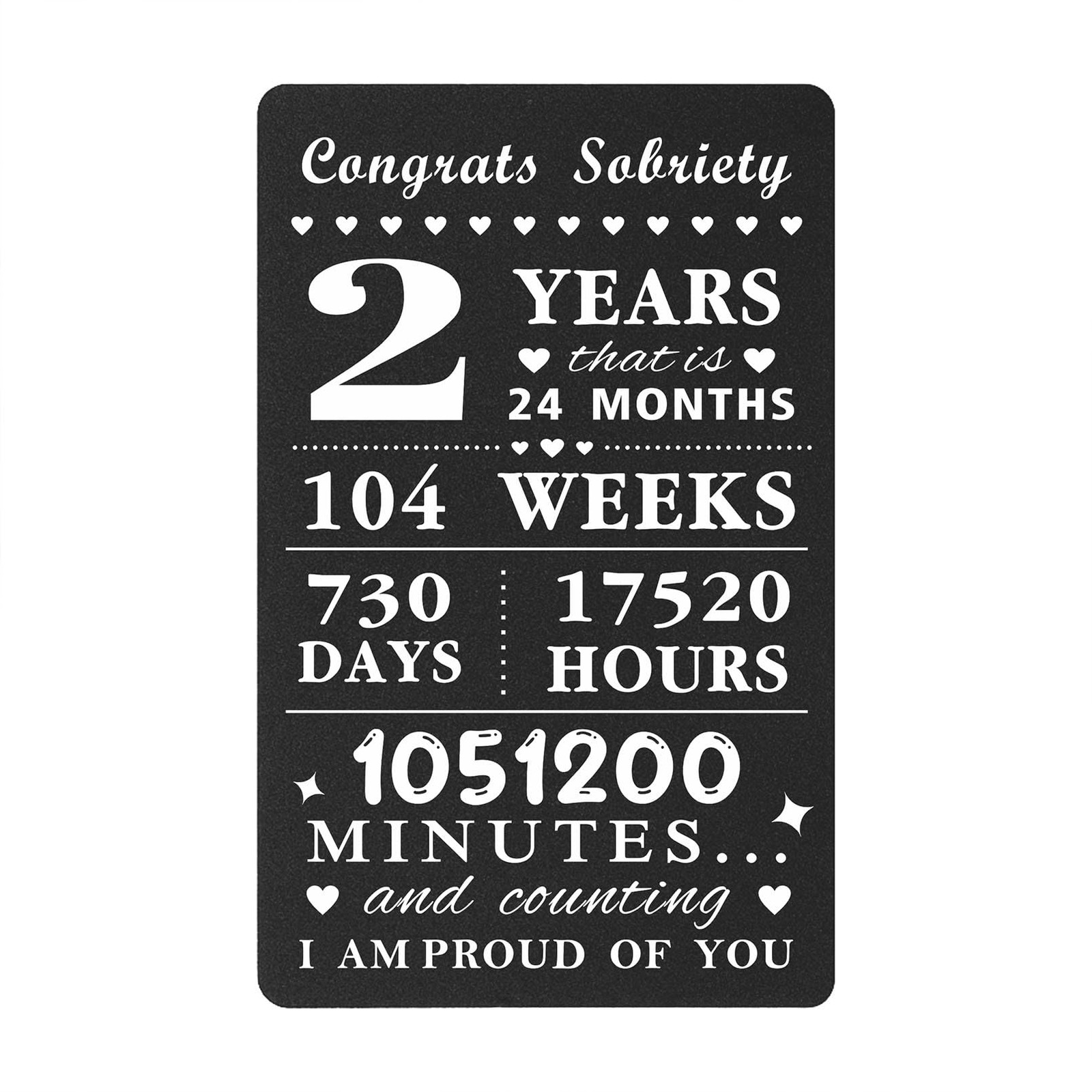 Viayen 2 Year Sobriety Card