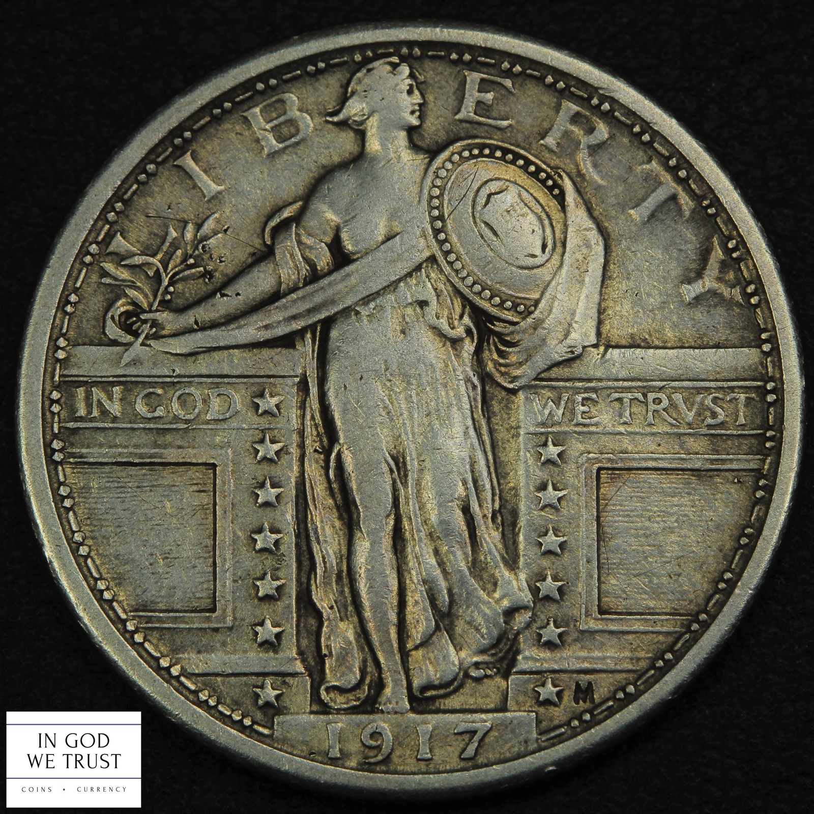 1917 Type 1 Standing Liberty Silver Quarter 25C