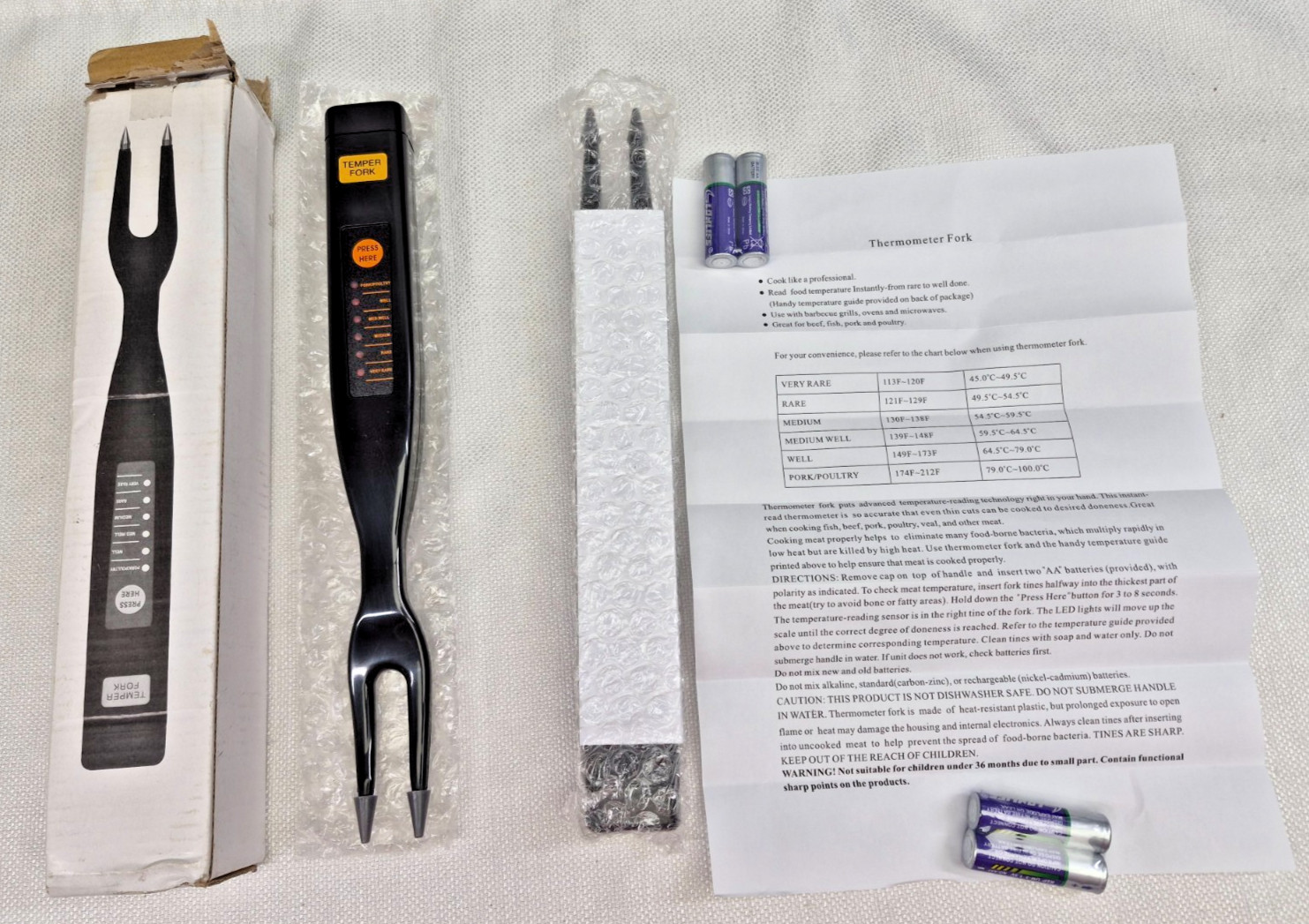 Set of 2 Fork Thermometer PCH SKU #S341 Model #4925 NEW OPEN BOX
