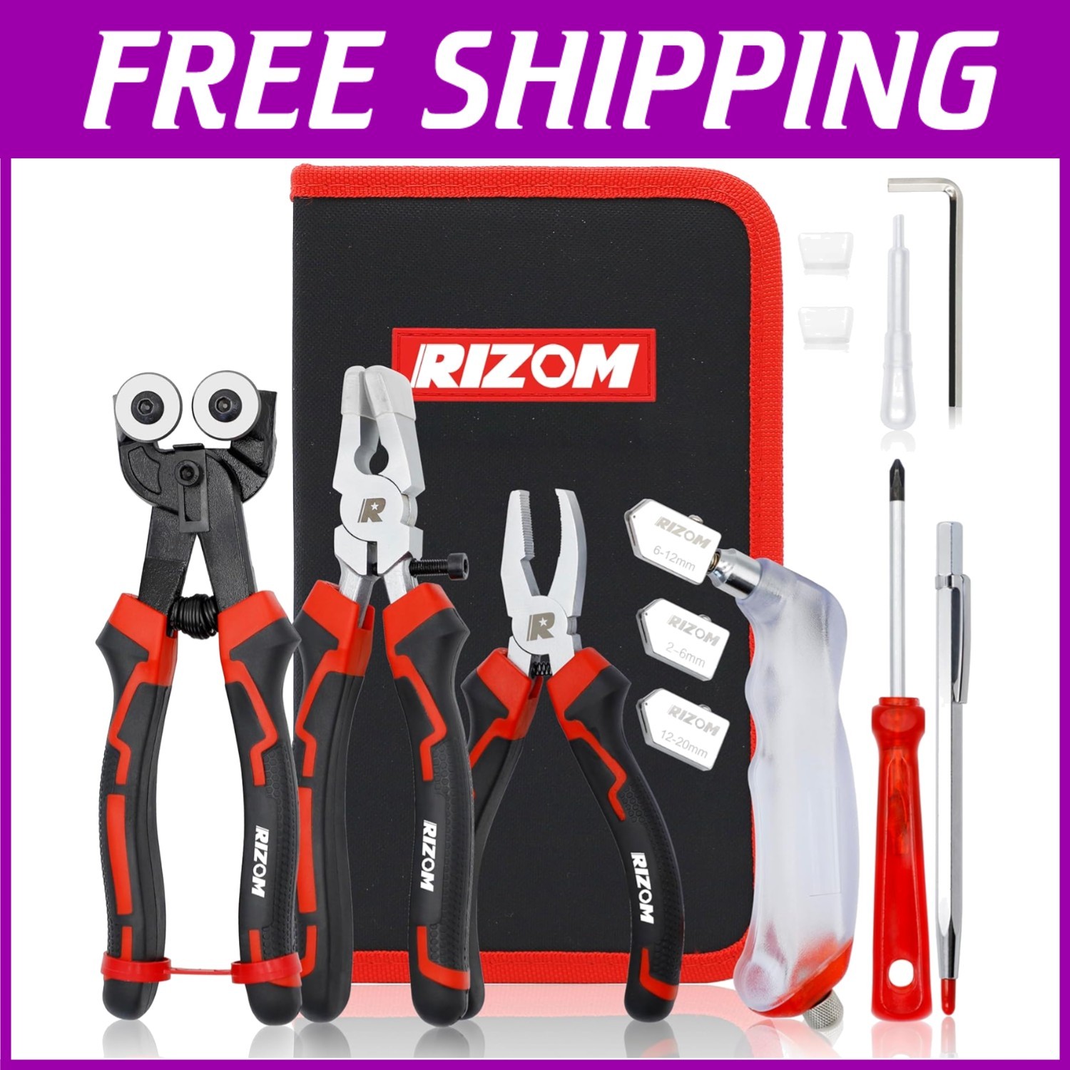 Glass Cutting Tool Kit for Stained Glass & Mosaic-=