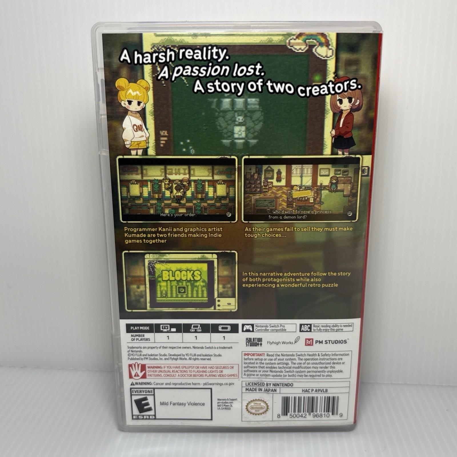 Goodbye World PM Studios Nintendo Switch Puzzle Adventure Narrative CASE ONLY