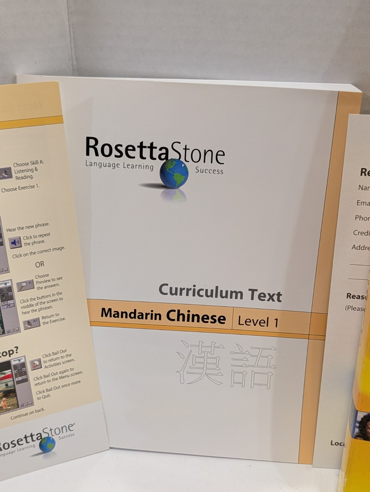 Mandarin Chinese Level 1 2 3 CD-ROM Software w Guide + Audio CDs | Rosetta Stone