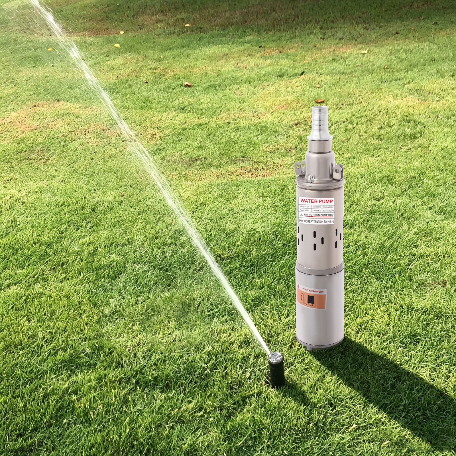 12V Solar Powered Water Pump Farm & Ranch Submersible Bore Hole Deep Well Pump