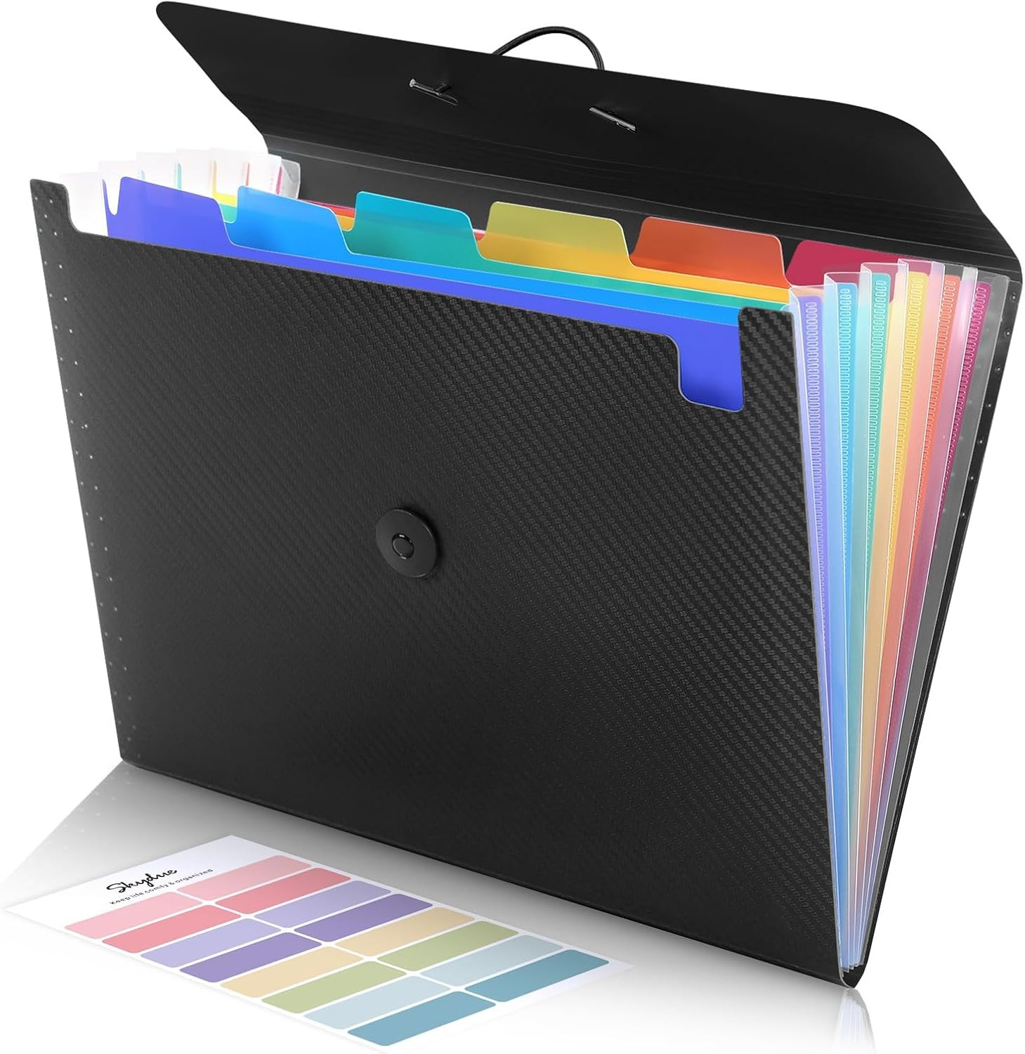 Accordion File Organizer, Expanding File Folder with 7 Pockets, Portable Receipt