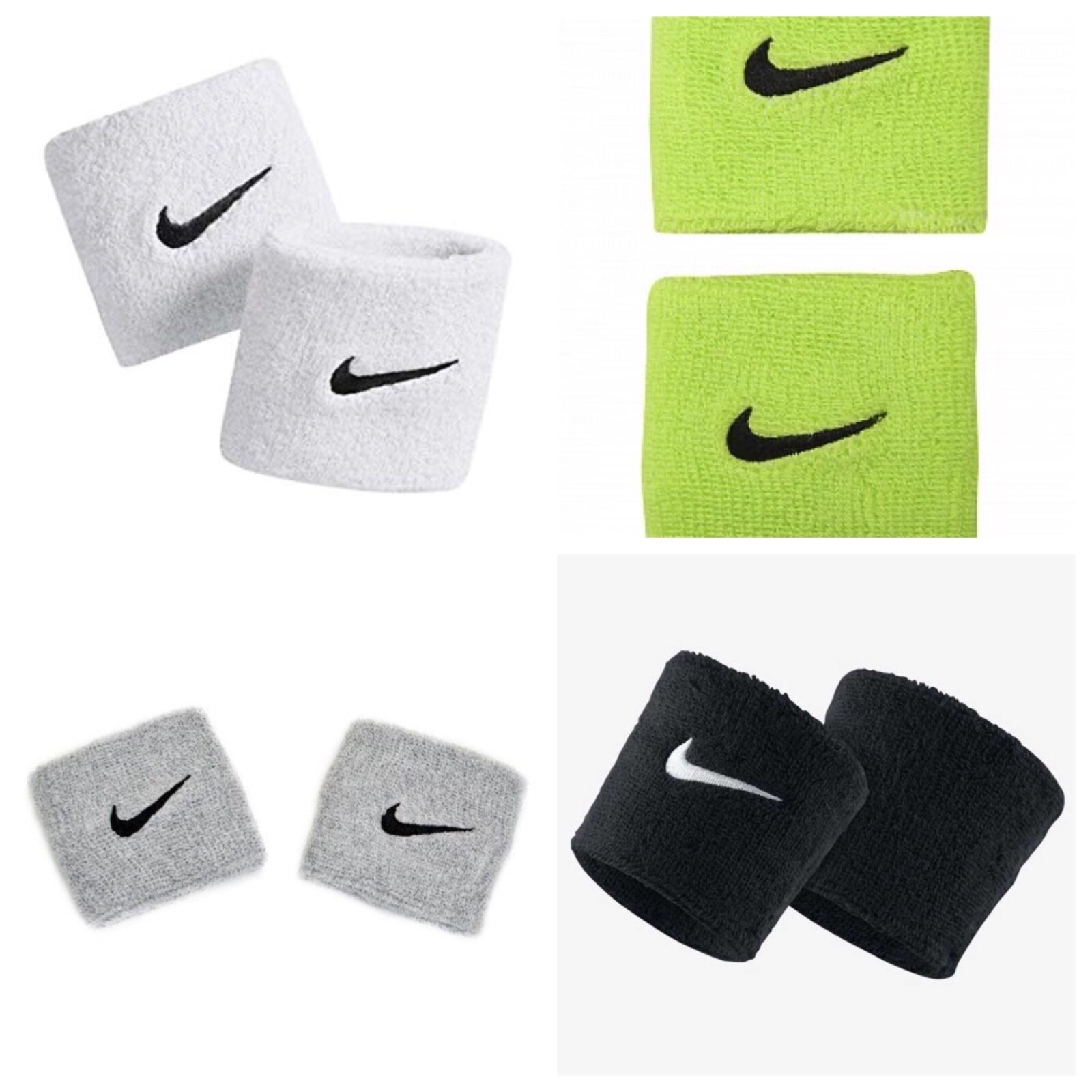 N*ke Swoosh Set of 2 Wristbands Brand New 12 Different Colors To Choose From