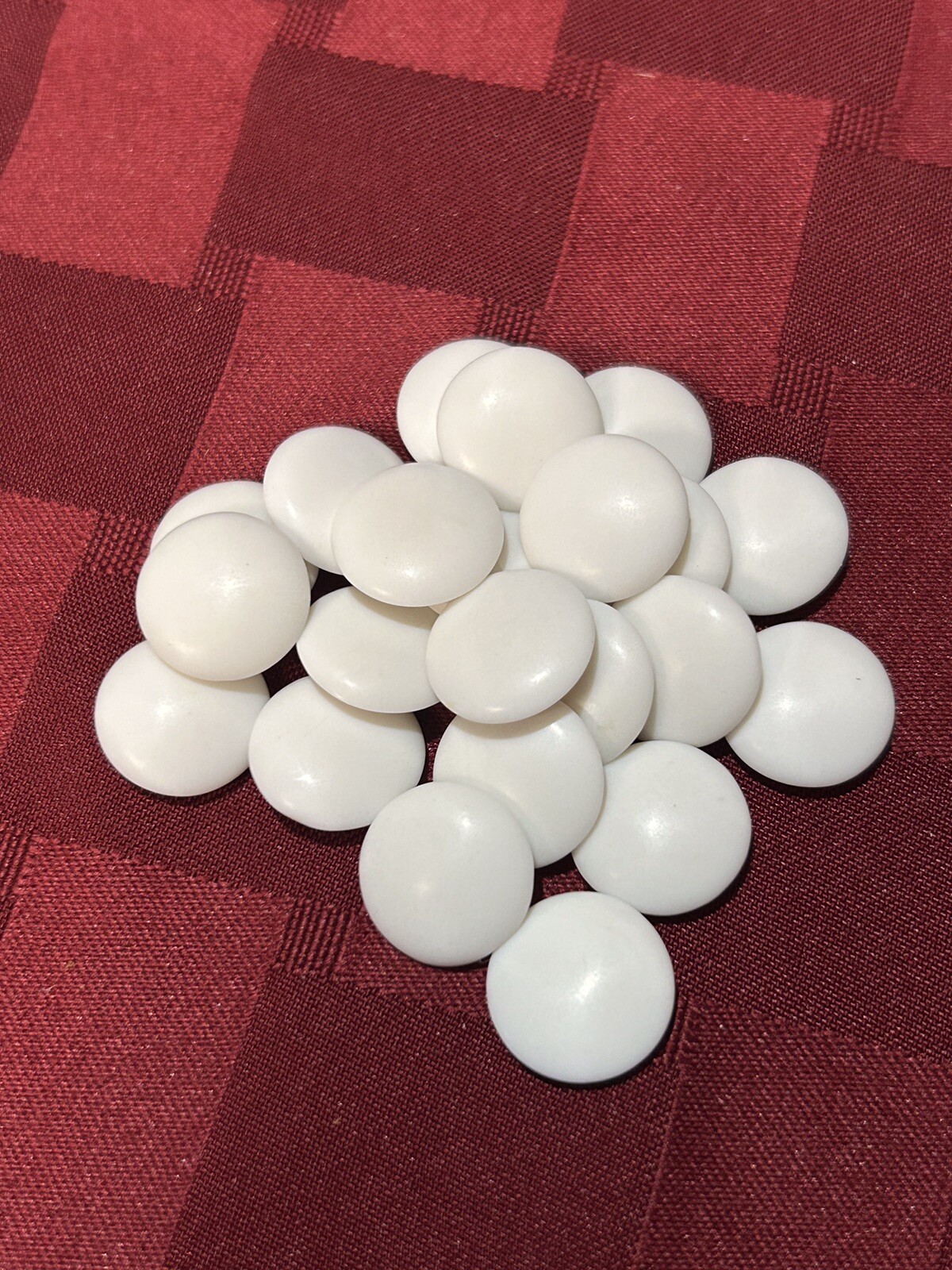 GO Game Of Oriental Strategy 22 White Stones Replacement Pieces