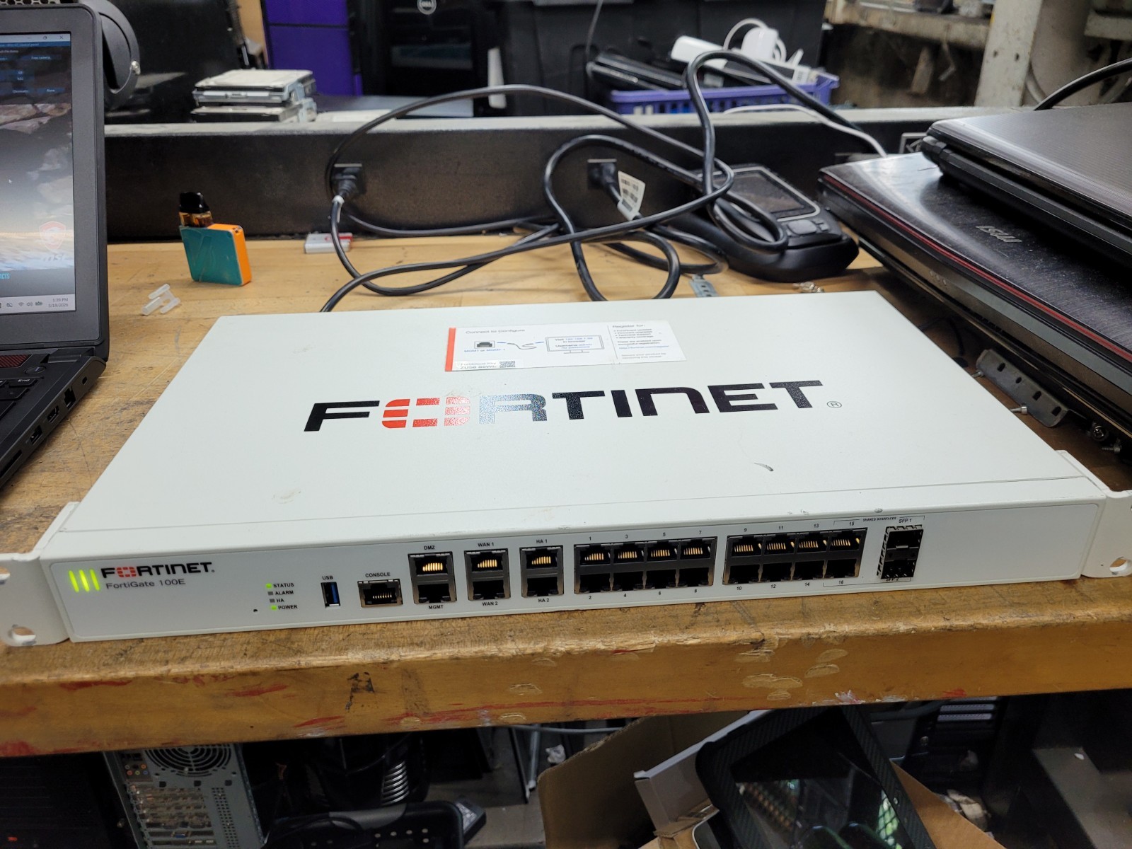 Fortinet FortiGate 100E Firewall (No Licensing) Includes Power Cable