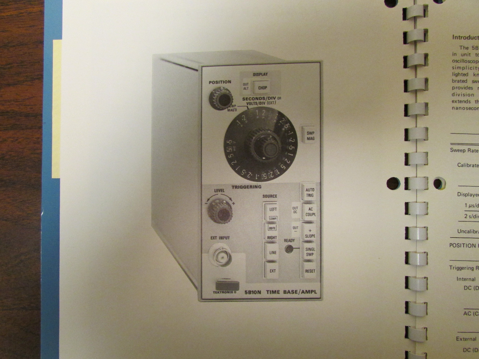 Tektronix Instruction Manual 5B10N Time Base Amplifier