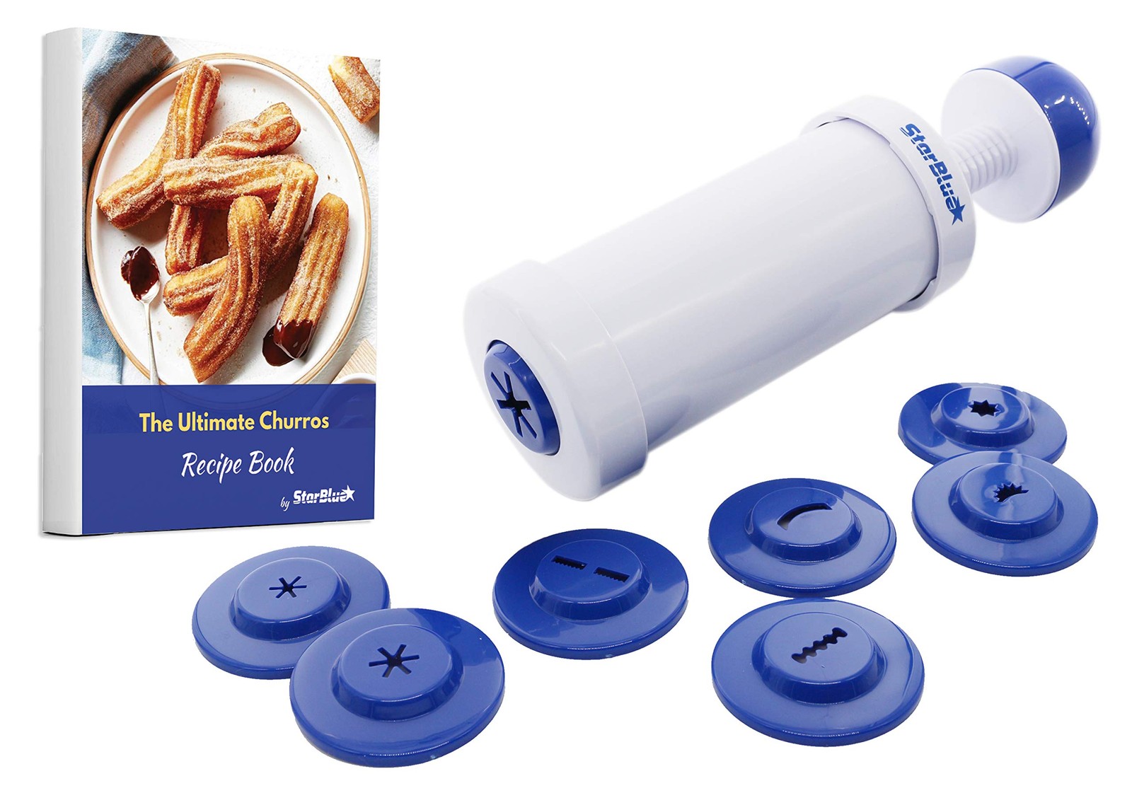StarBlue Churrera Churro Maker with FREE Recipe e-Book - Easy Piping Nozzle T...