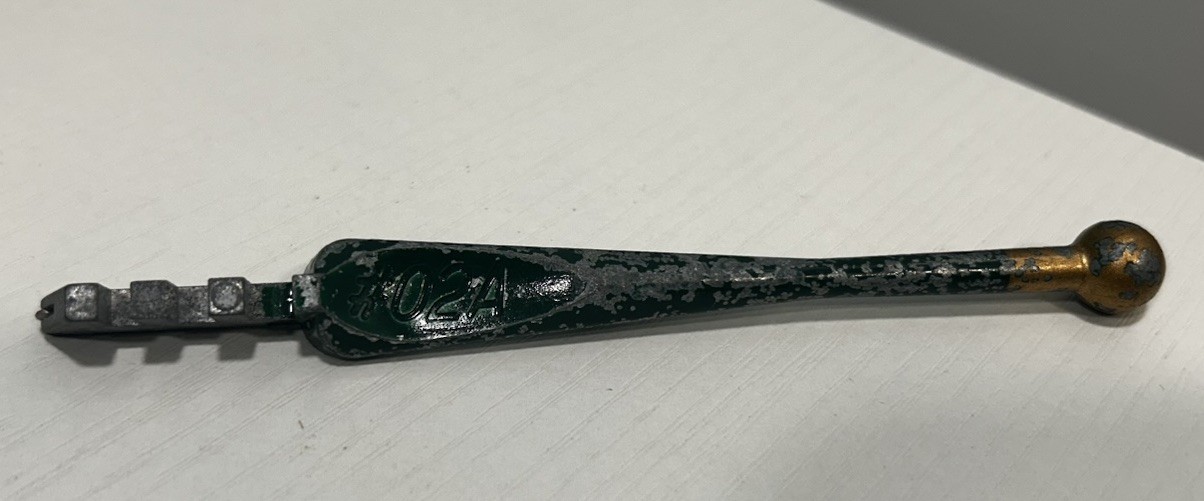 Vintage Fletcher No. 02A Glass Cutter Green Handle Ball End Made in USA