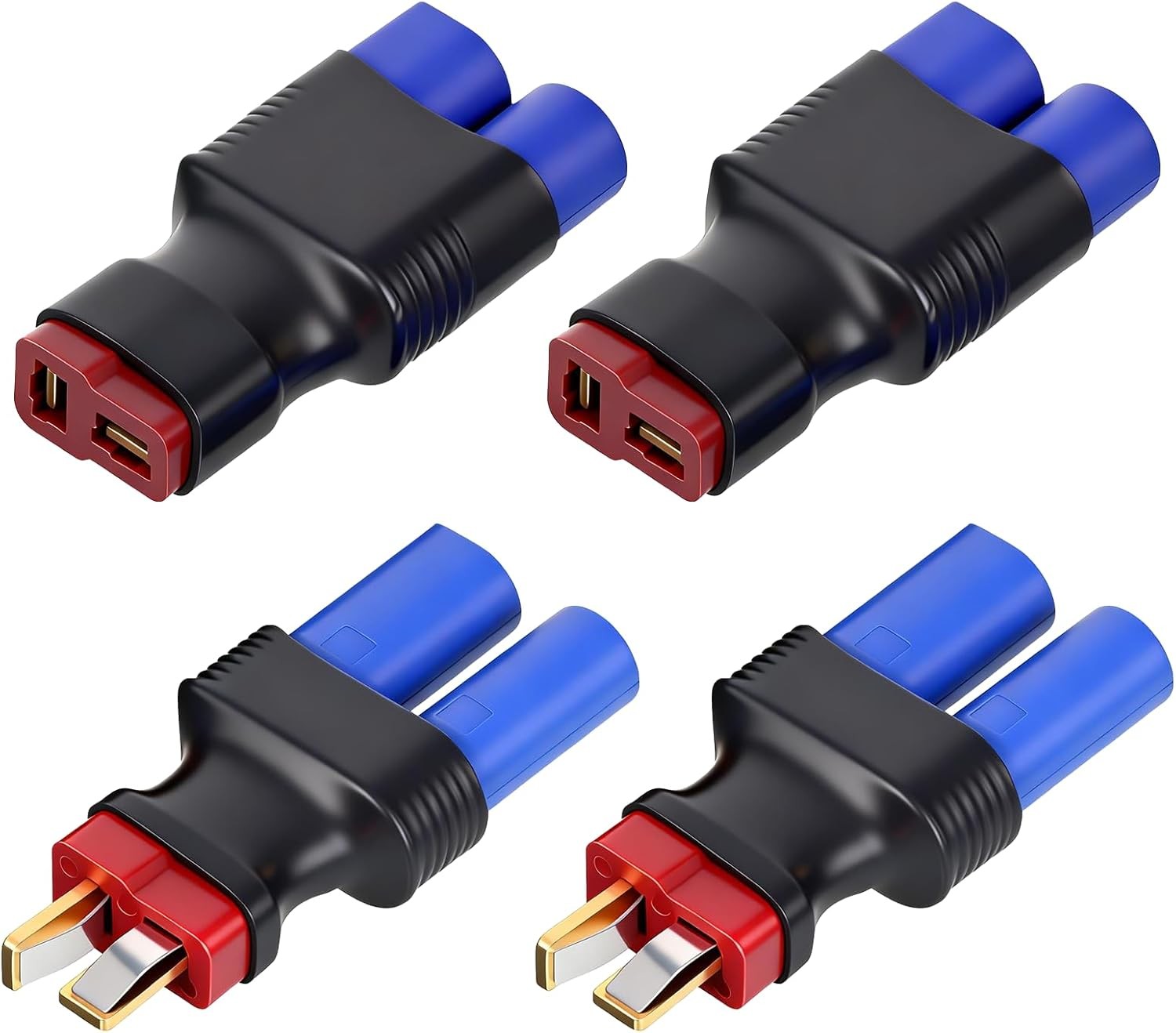 2Pairs EC5 to Deans T Adapter Male Female Connector Plug Set Compatible with Arr