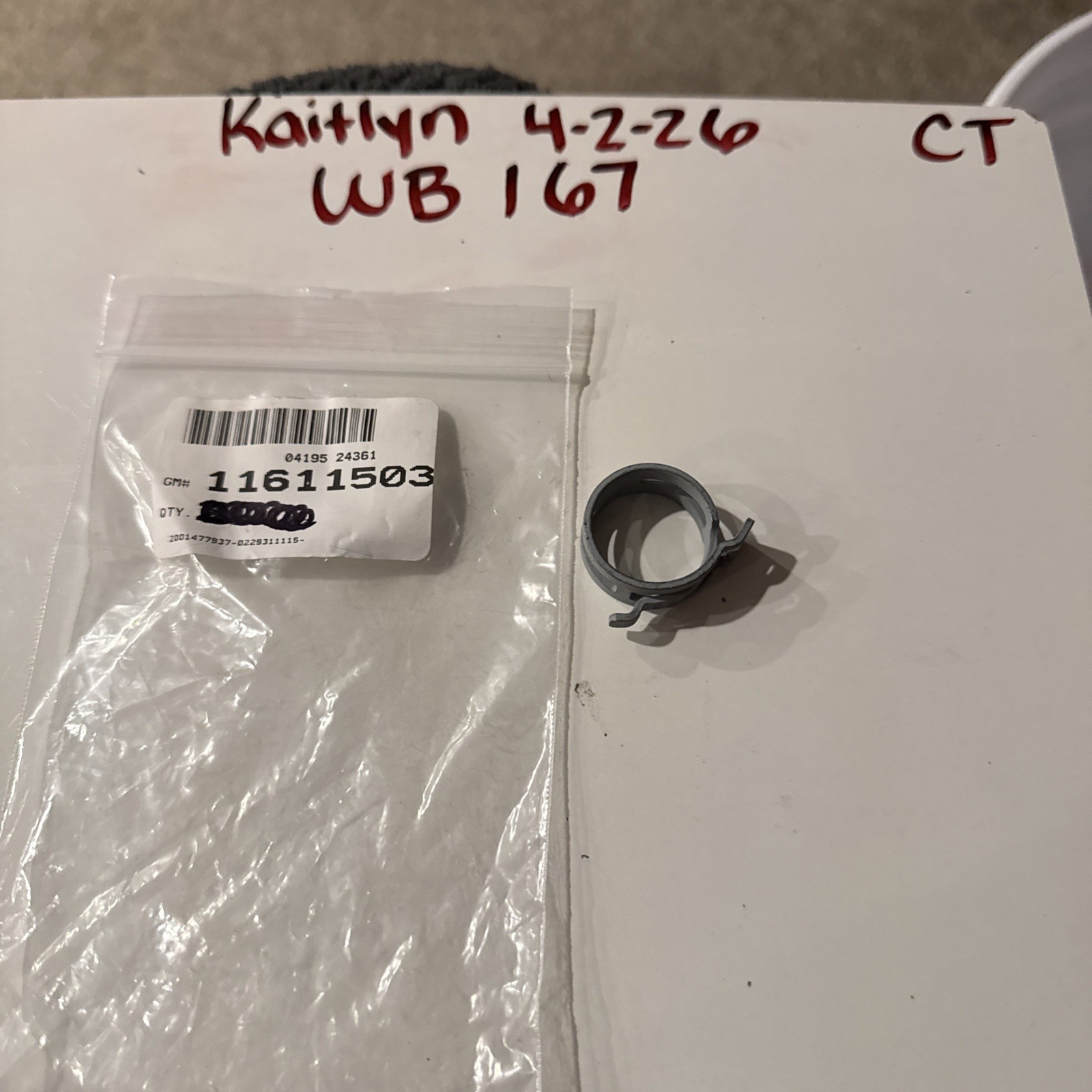 (1) Genuine GM 11611503 Multi-Purpose Clamp, Sold Individually