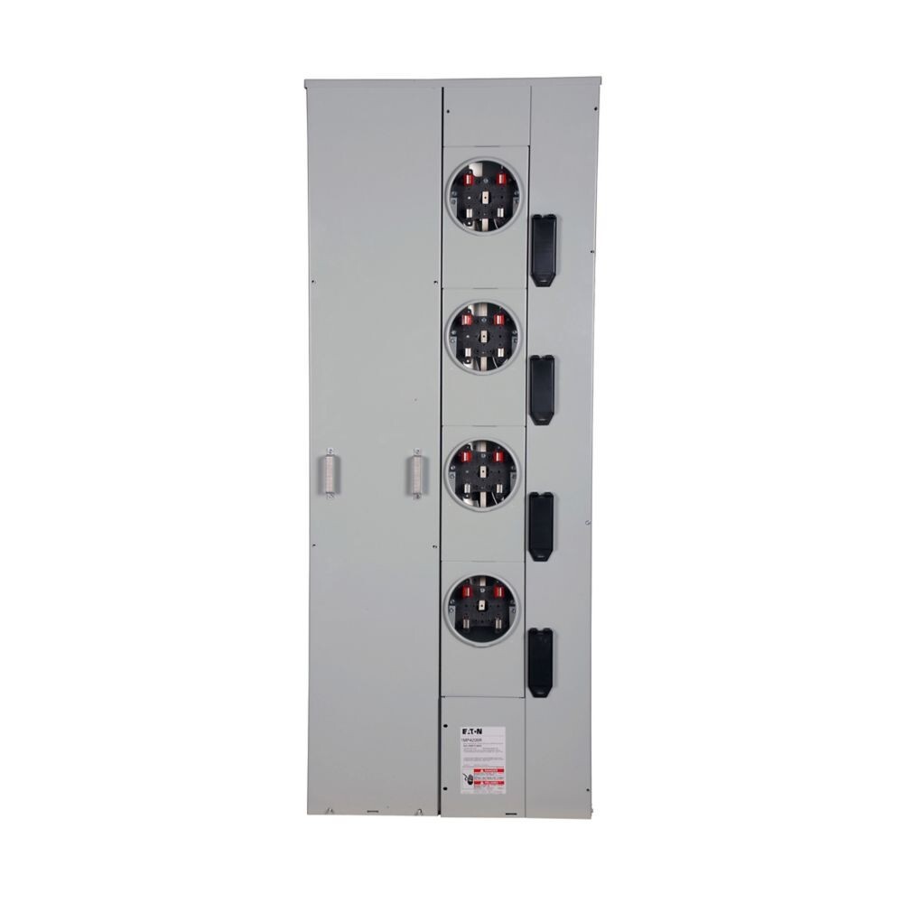 Eaton 4-Gang Meter Pack Combo 600A/200 Amp 1Ph Ring Type Socket 1MP4206R Stack