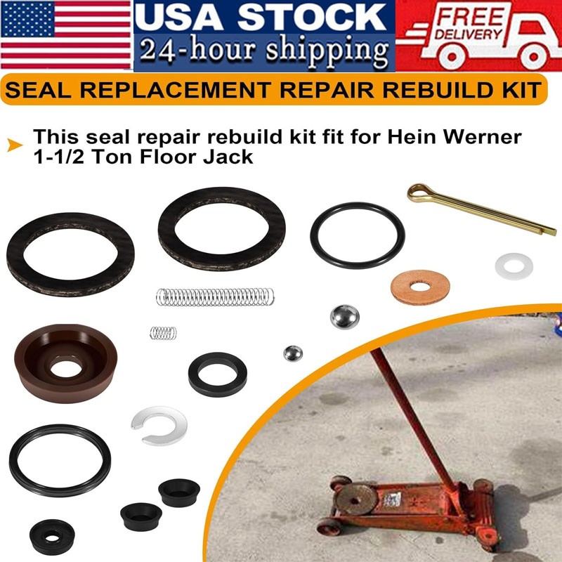 For Floor Jack Hein Werner WS Seal Repair Rebuild Kit 1-1/2 Ton H8074700, 80747