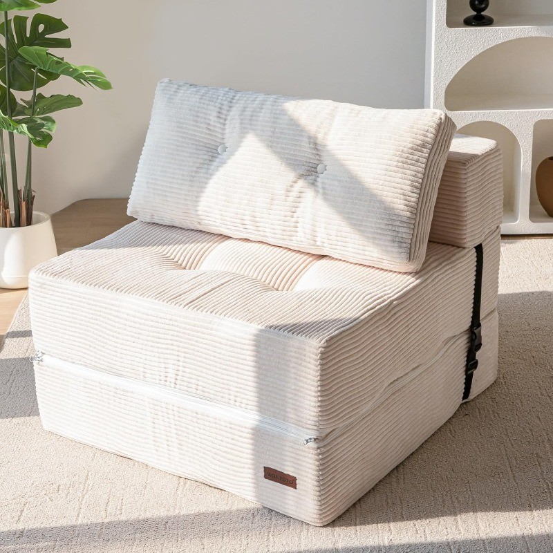 Folding Sofa Bed, Convertible Sofa Bed with High-Density Support Foam
