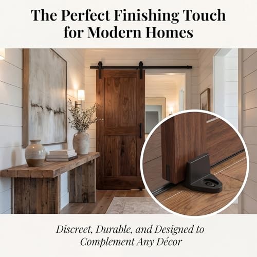 4Pcs Barn Door Floor Guide, Adjustable Sliding Door Bottom Guide Floor Mount