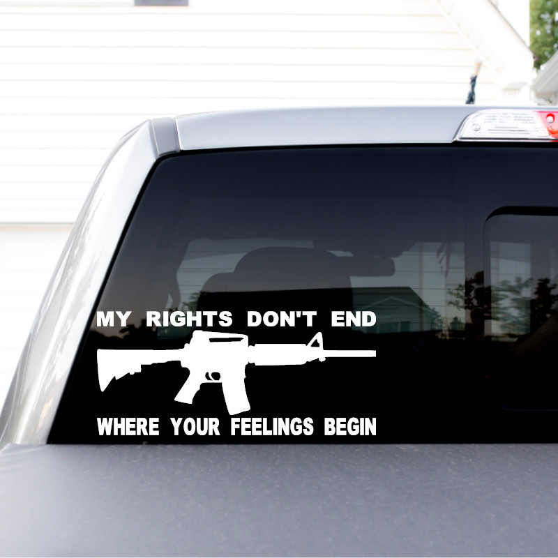 My Rights Funny Pro 2A Gun Vinyl Sticker Decal Window Bumper Second Amendment