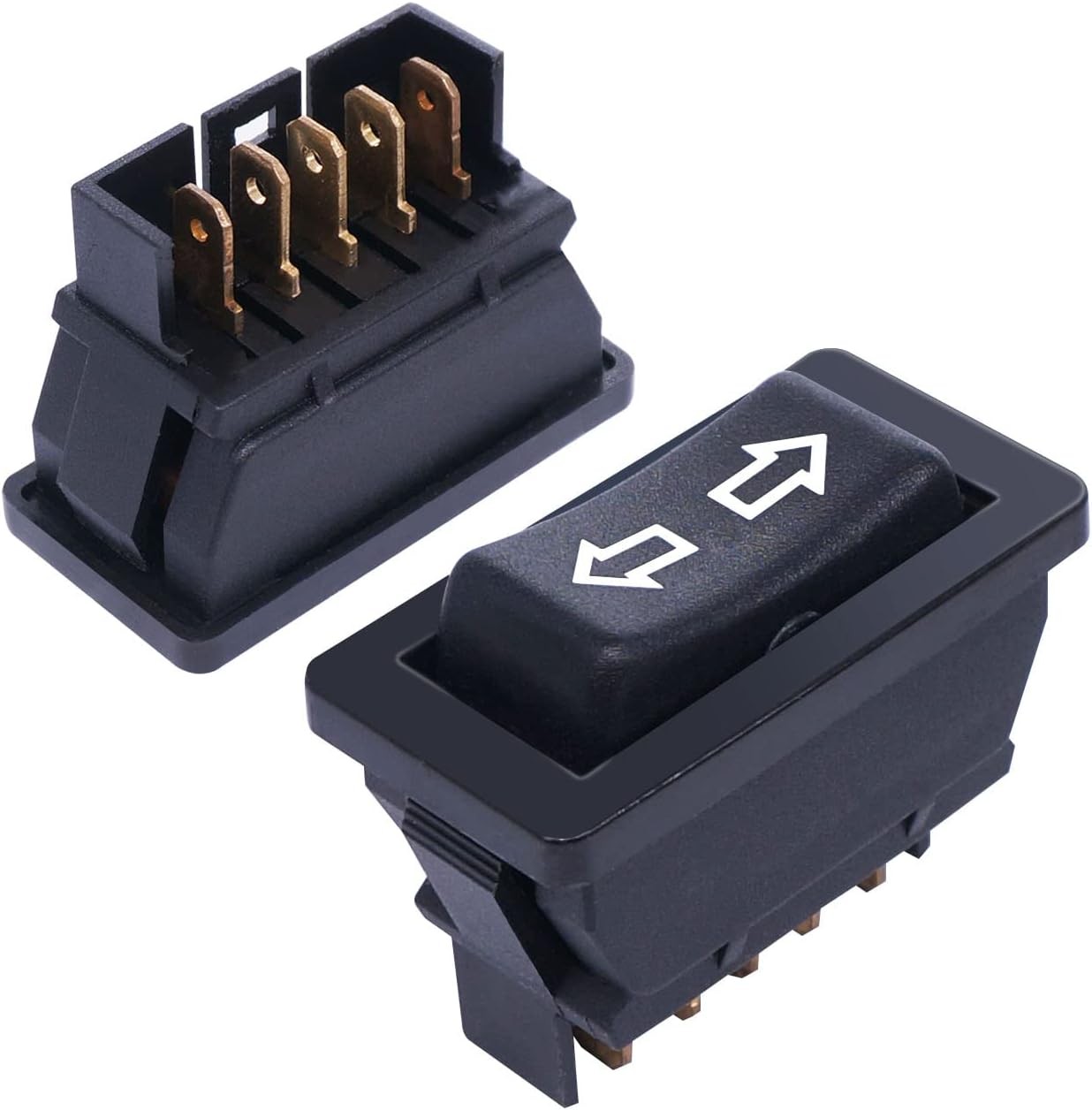 2Pcs 5 Pin Car Window Switch 12V 20A Control Power Window Lift RV Slide Out Mome