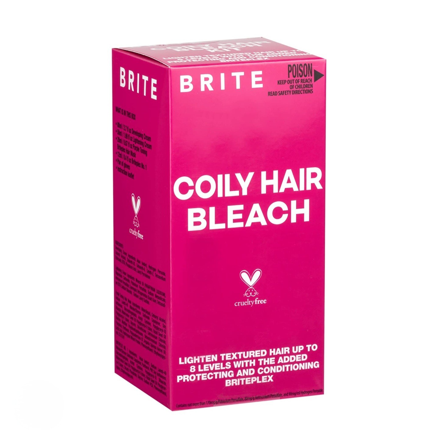 BRITE Coily Hair Bleach for Textured or Curly hair, Dust-Free, Ammonia-Free NIB