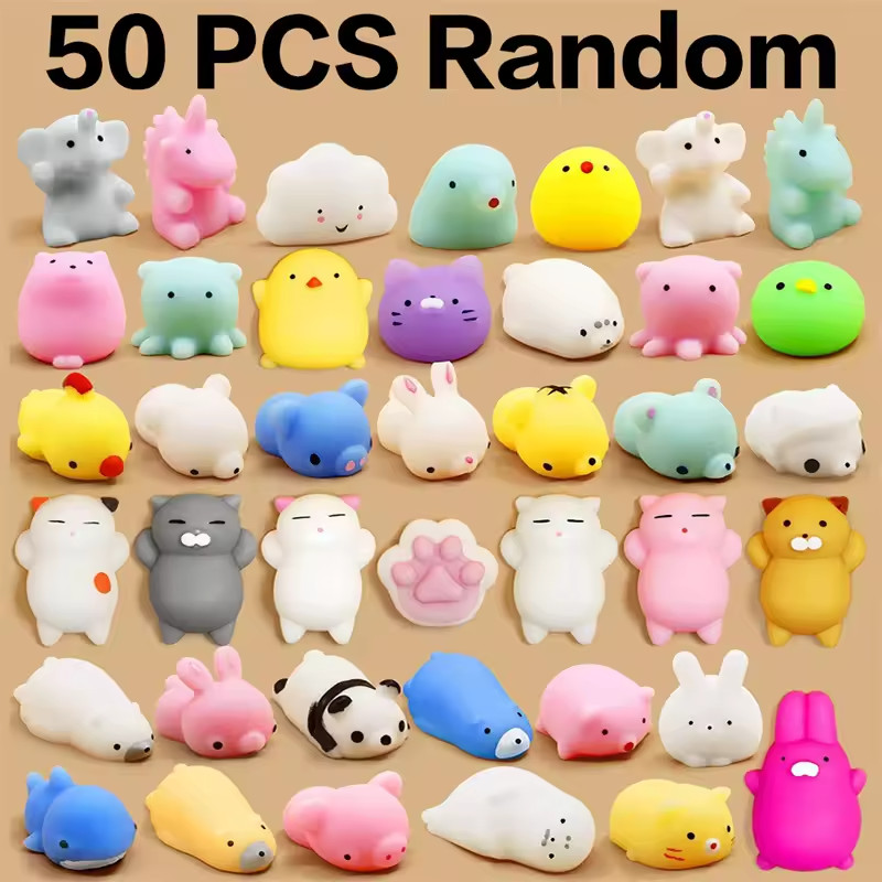 50PCS Mochi Squishies Kawaii Animal Squishy Toys for Kids Stress Relief Kid Gift