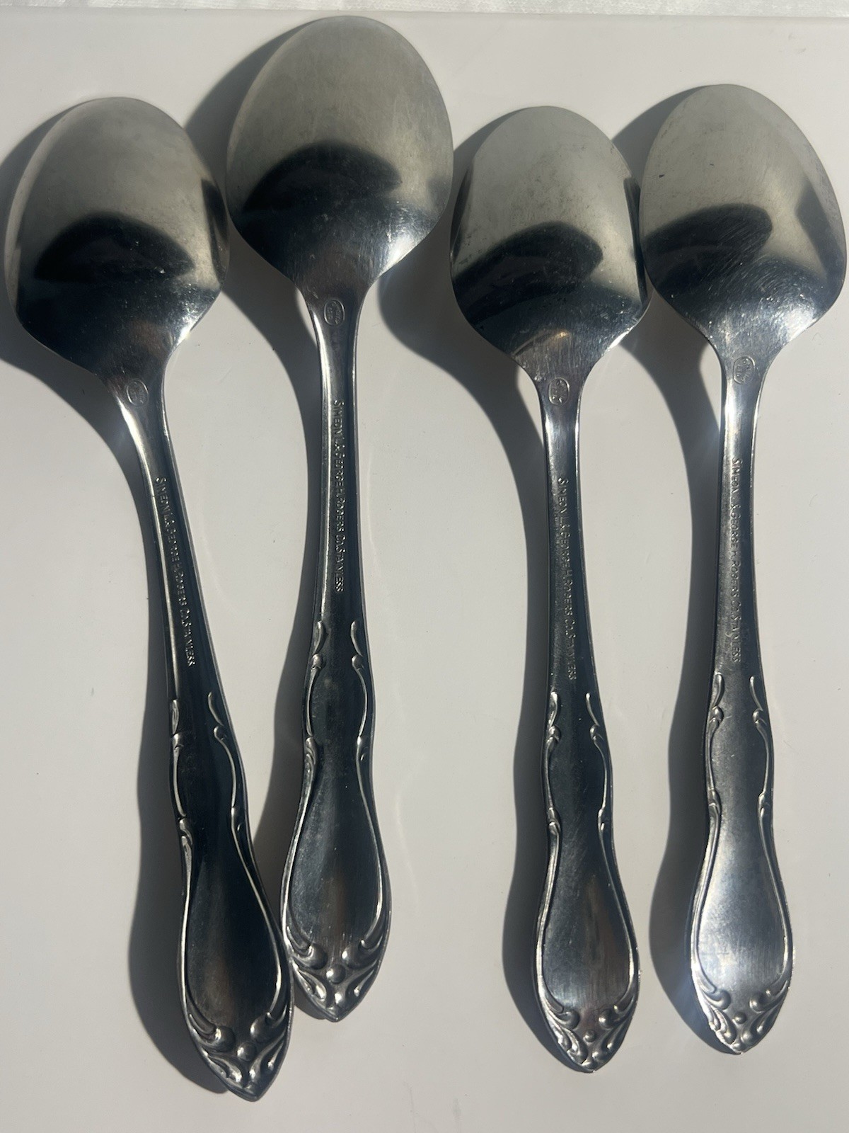 Simeon L. & George H. Rogers Co. Stainless Flatware Set 4 Spoons