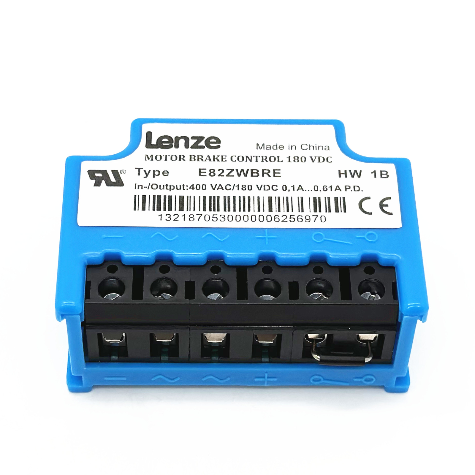 Lenze MOTOR BRAKE CONTROL E82ZWBRE 400VAC 180VDC 0.61ADC rectifier module