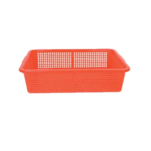 Thunder Group PLFB004 15-1/4" x 12-1/4" Stackable Plastic Collander/Basket