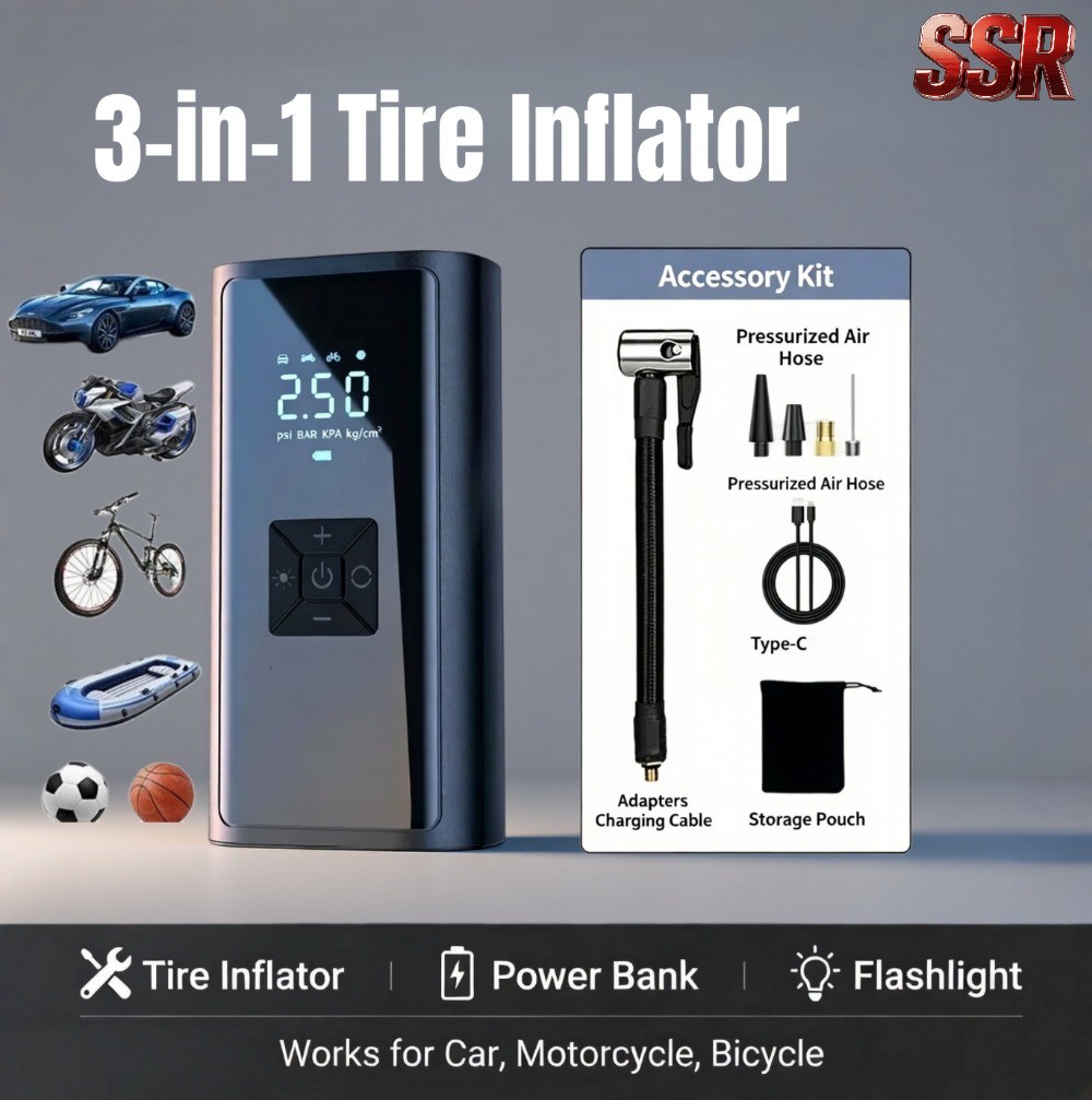 Car Air Tire Pump Inflator Portable Compressor Digital Electric Auto 150PSI 12V