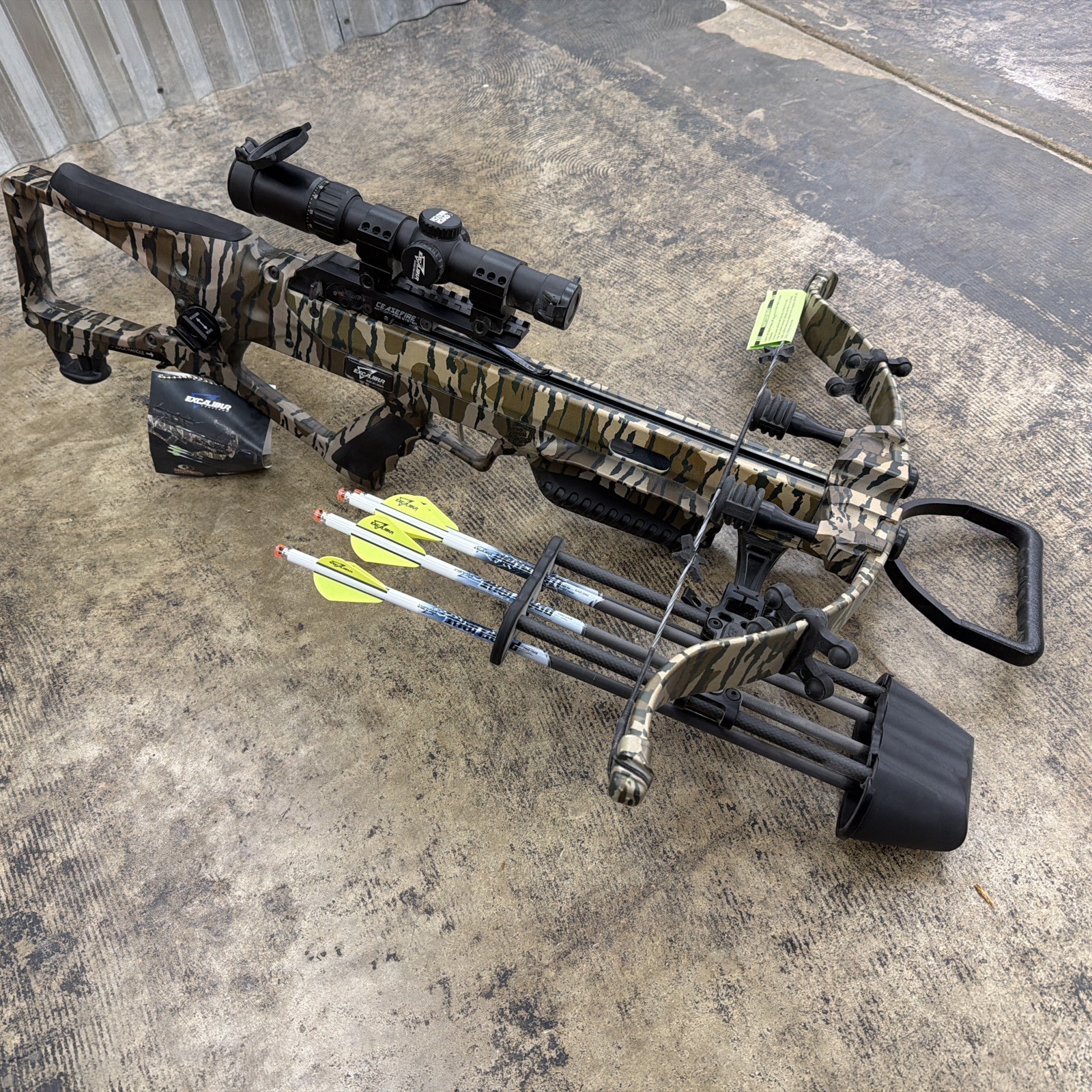 EXCALIBUR REV X Durable Hunting CeaseFire Camo Crossbow w/Accessories Cross Bow