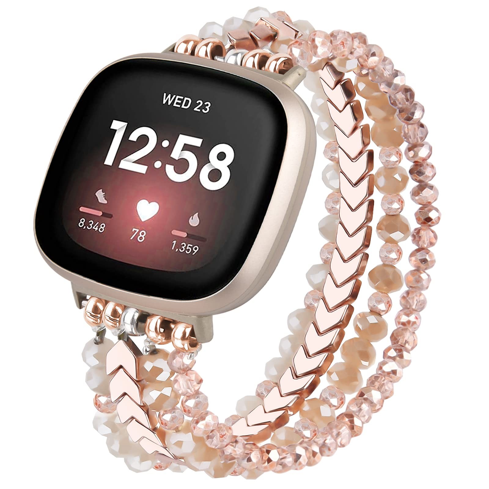 Bracelet Compatible with Fitbit Versa 3/Versa 4/ Sense/Sense 2 Bands for Wome...