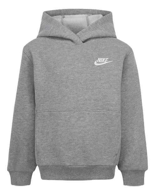 Nike Boy's Sportswear Club Fleece Pullover Hoodie (Gray) FD3000-063
