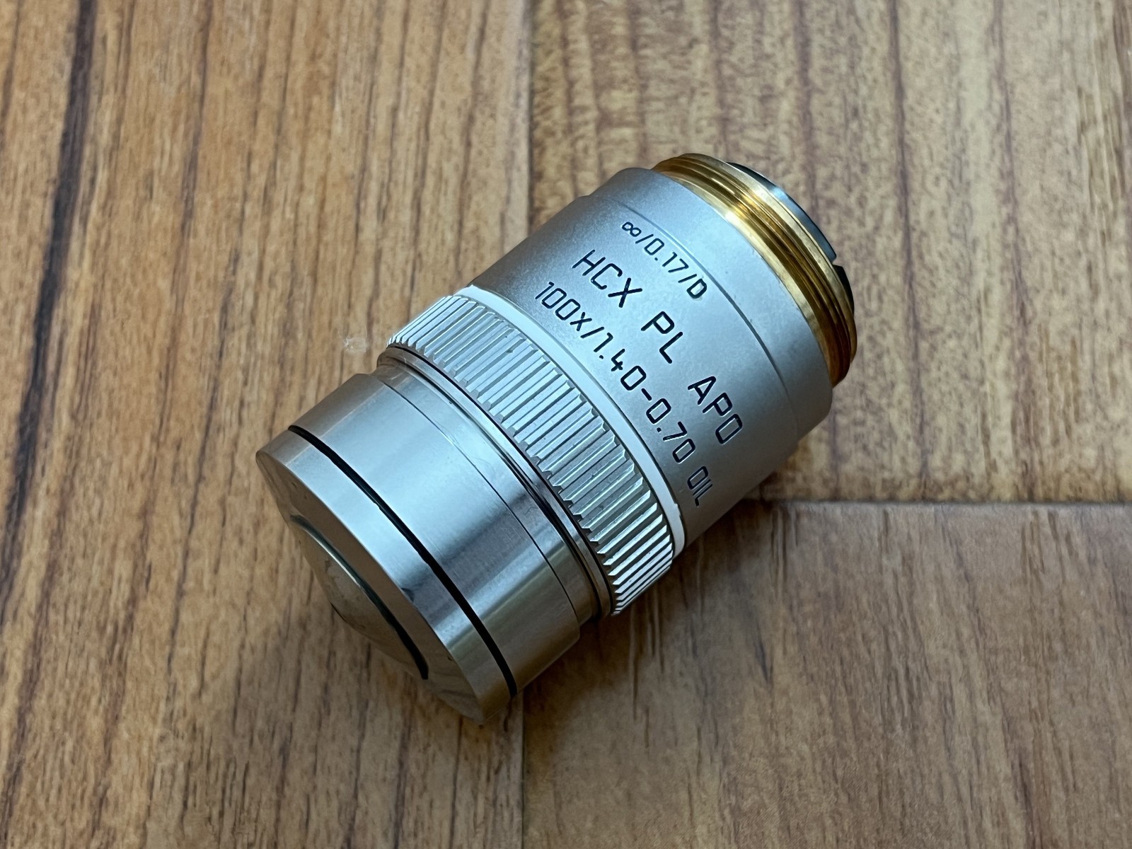 Leica HCX PL APO 100x/1.40-0.70 OIL ∞/0.17/D Microscope Objective - P/N 506220