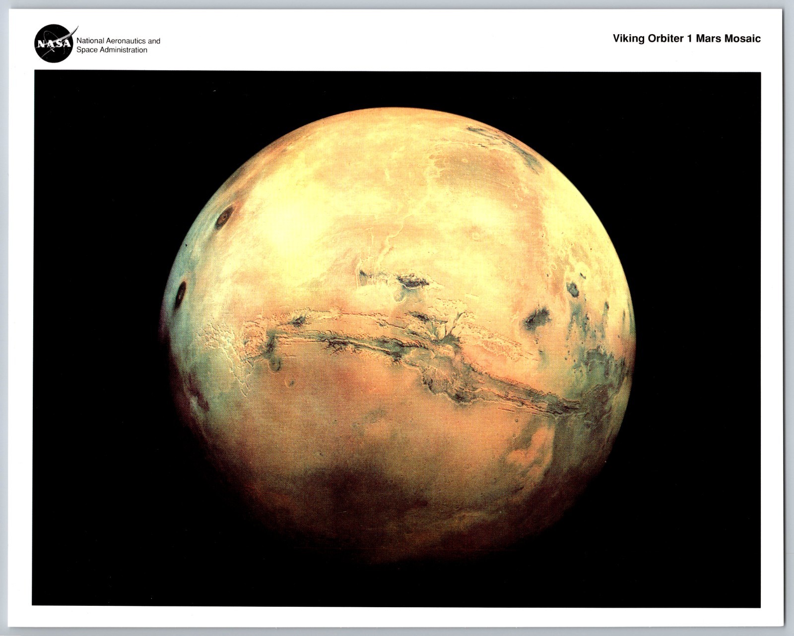 NASA VIKING ORBITER 1 MARS MOSAIC PHOTO 8x10 p7