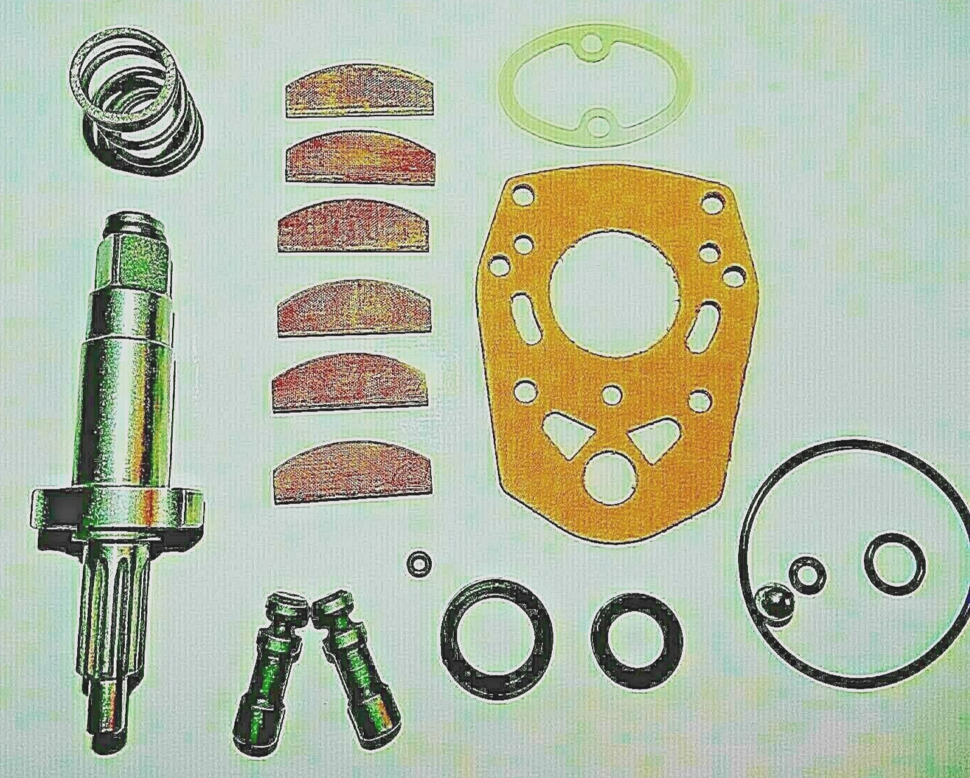 Repair kit for Chicago Pneumatic CP734 -1/2" impact wrench with anvil and pins