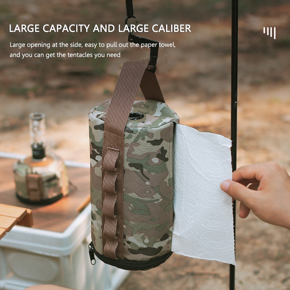 Camping Paper Box Kitchen Paper Storage Bag Hangable Paper Drawer Tissue Box