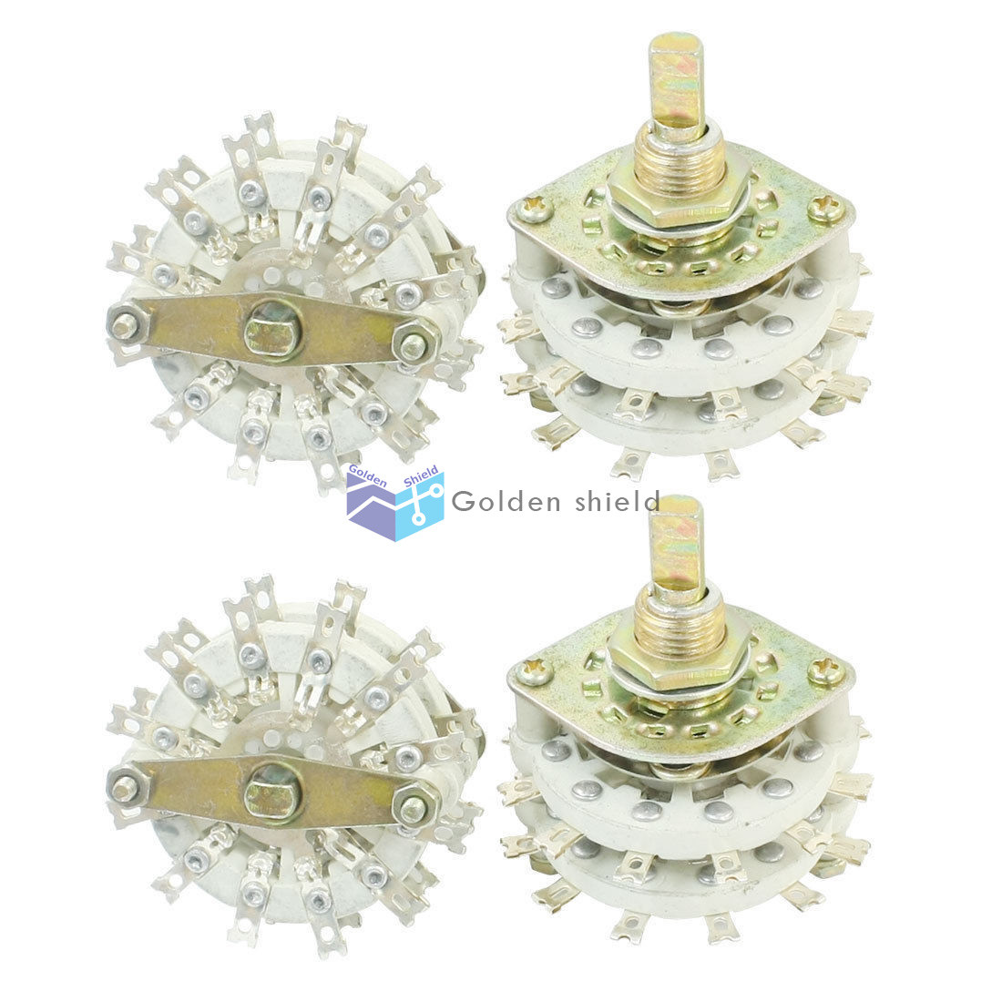 4 PCS KCZ2X11 2P11T 2 Pole 11 Position Double Decks Band Channael Rotary ✦Kd