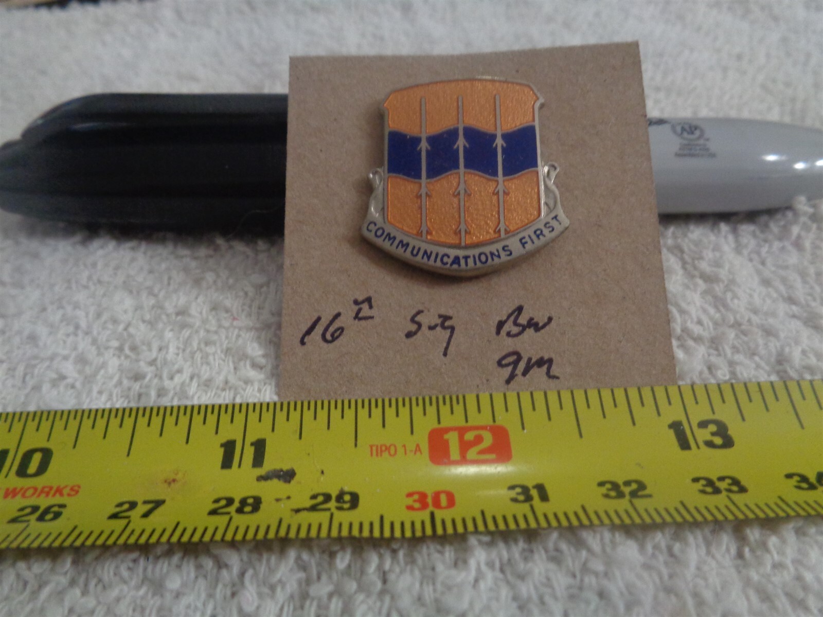 16th Signal Battalion 9M Unit Crest, DI, DUI (DRAW#125)
