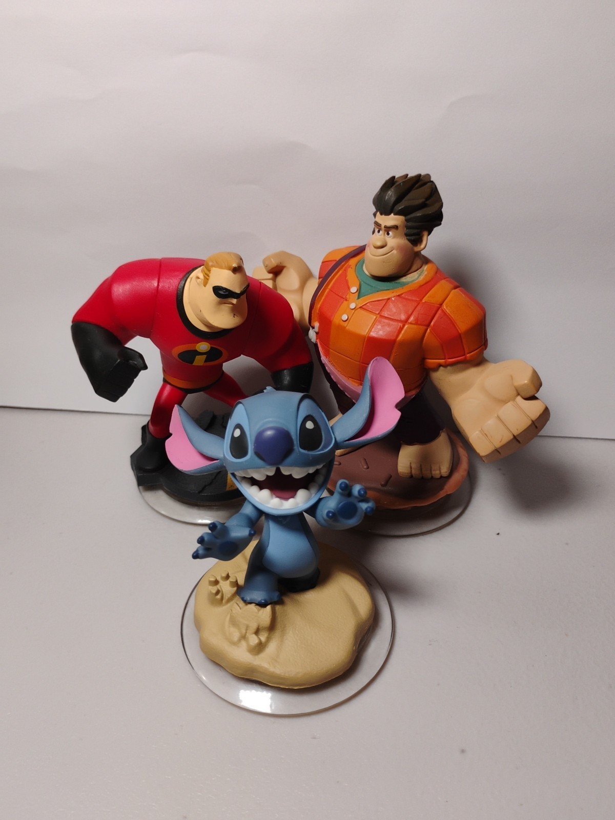 Disney Infinity Figures Lot Mr Incredible Stitch Wreck It Ralph UNTESTED