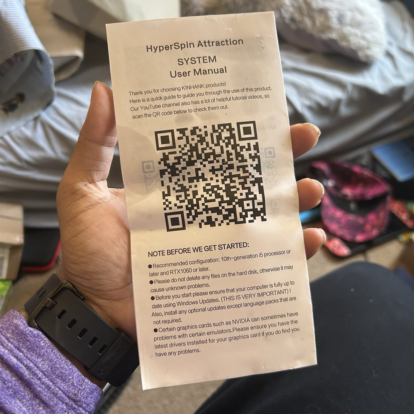 Kinhank Portable External Game Hard Drive Disk Instructions