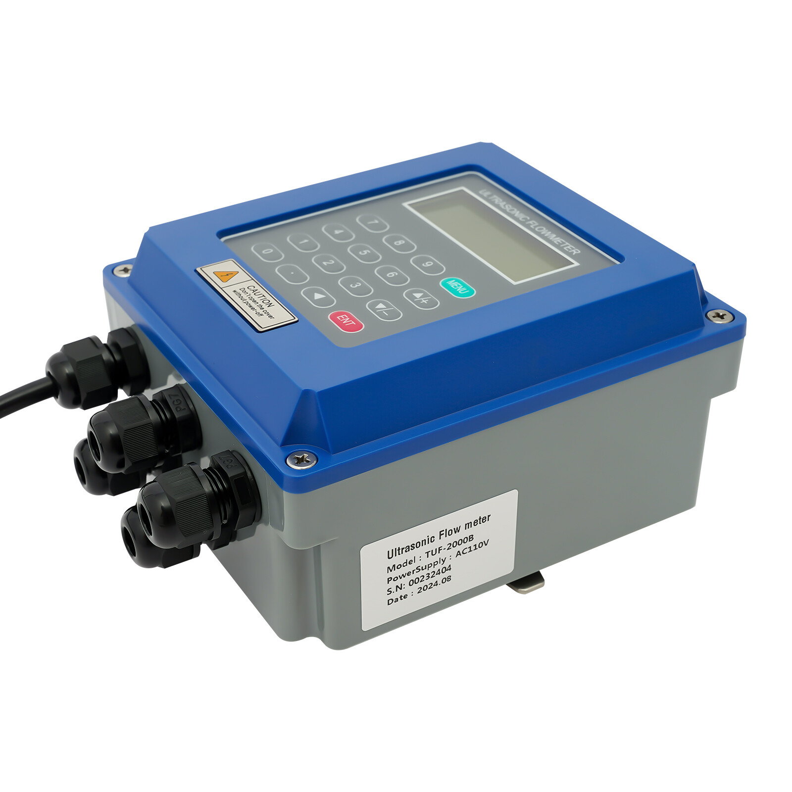 TUF-2000B Ultrasonic Liquid Flowmeter Protection Wall Mounted Flow Meter US
