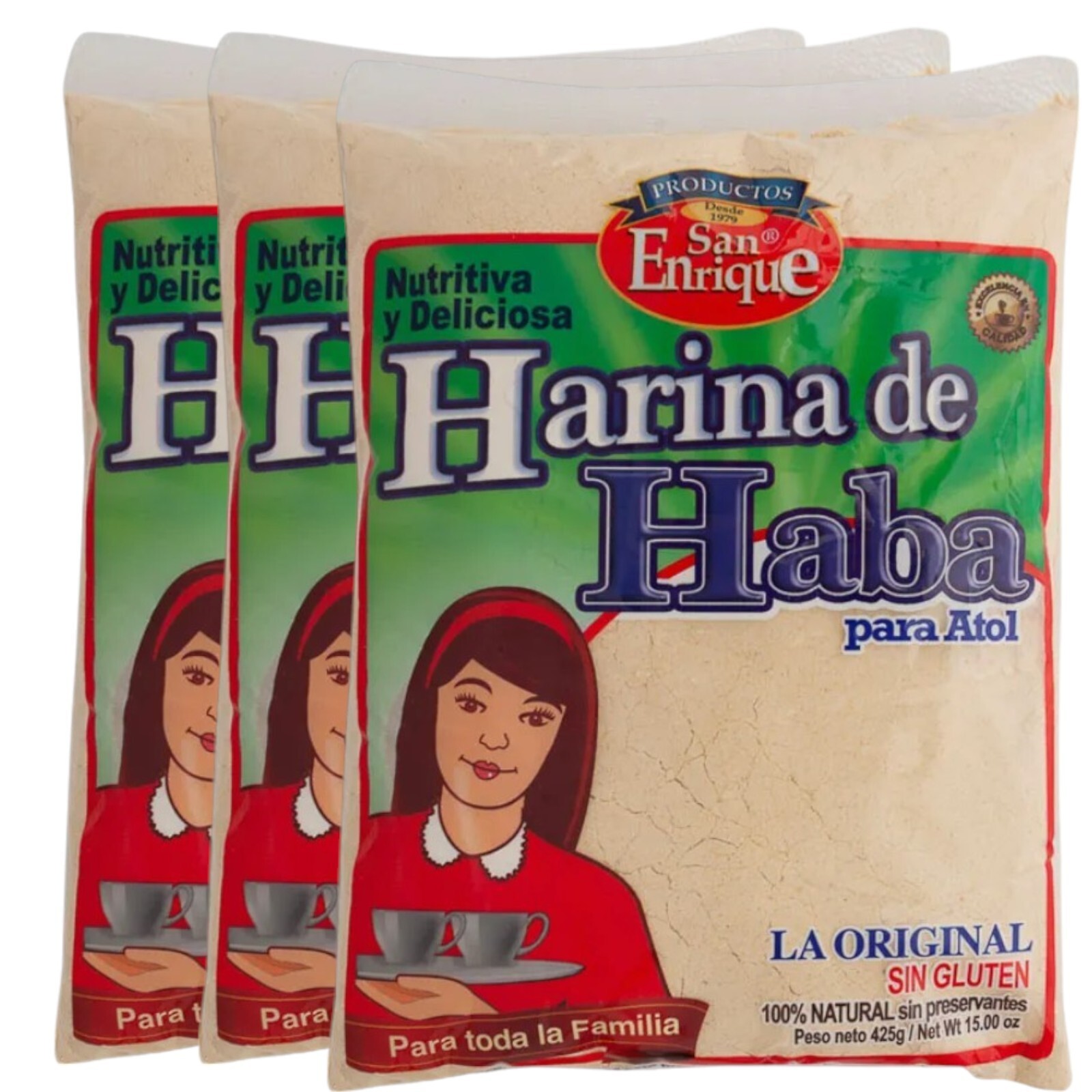 Harina de Haba Para Atol San Enrique La Original 15 oz (425g) de guatemala