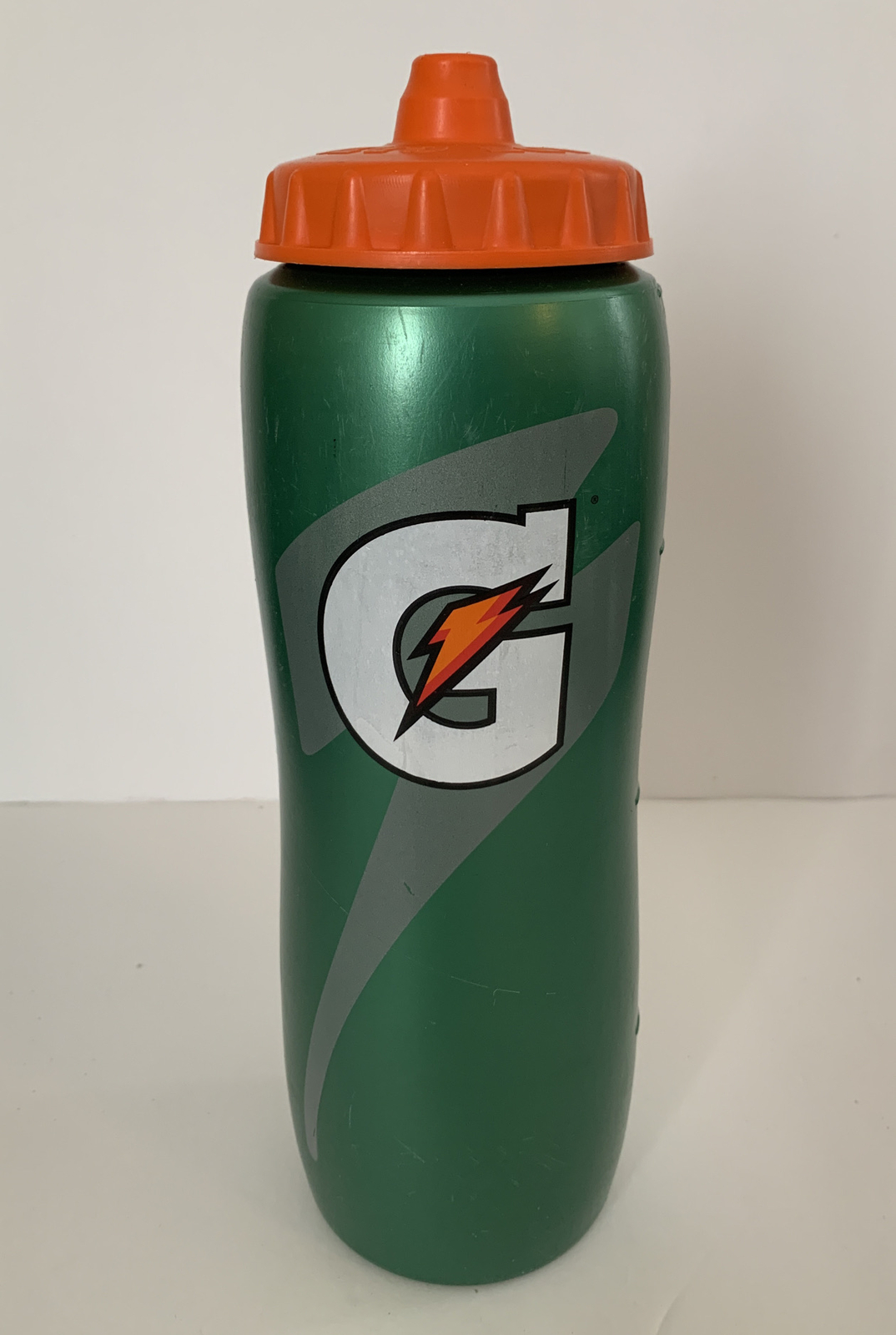Gatorade Water Bottle G Logo Squeeze Green Orange 32 Ounce Oz HDPE Plastic