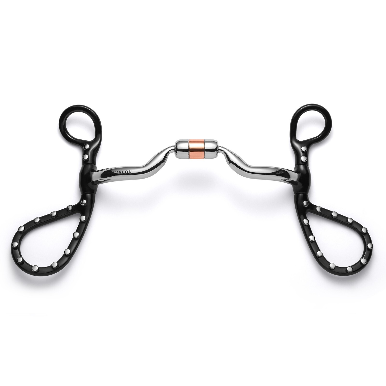 Cavalon Teardrop Shank Low Port Capsule Silver Dotted Curb Bit