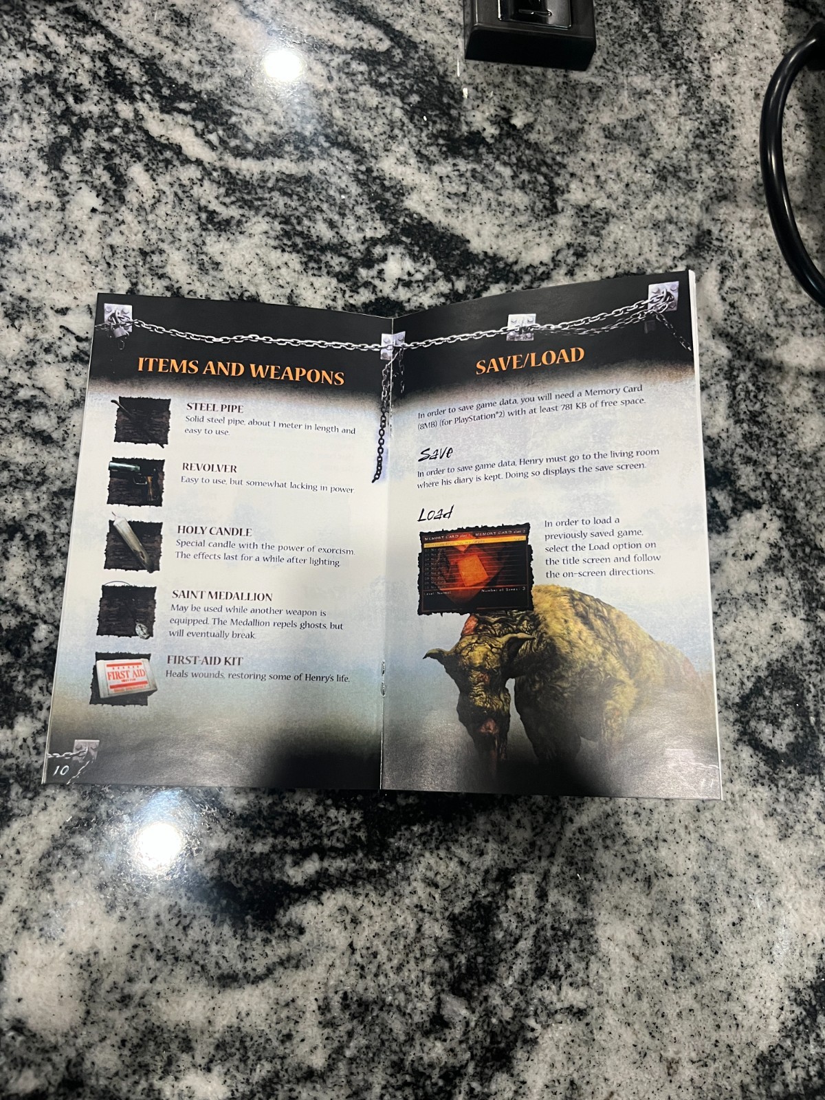 Replacement Manual for - Silent Hill 4 - Sony PS2 Instruction Booklet