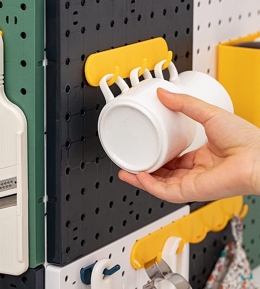 2 PCS Pegboard Wall Organizer, Self-Adhesive Peg Board Wall Panel Kits Pegboard